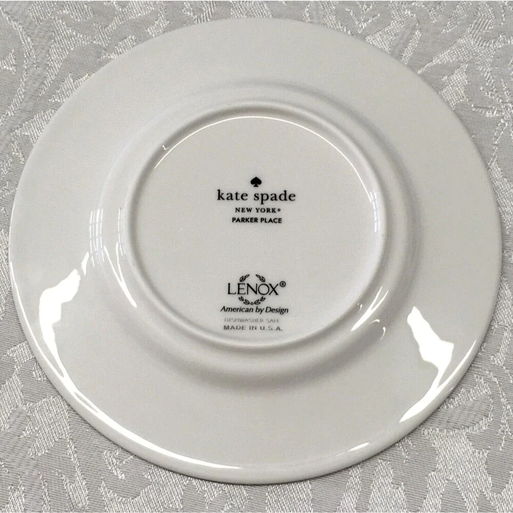 Kate Spade Lenox Plates lot Parker Place Salad, Butter, Saucer, 3 dishes